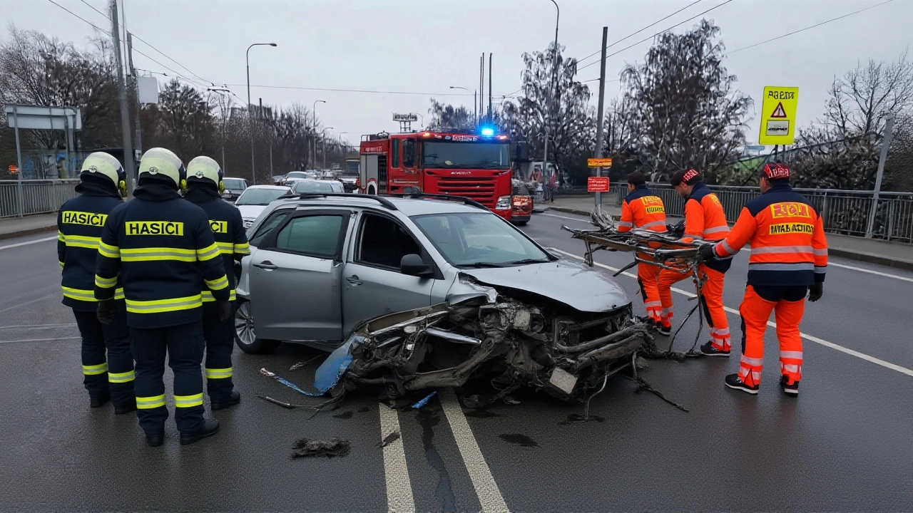 Tragická nehoda Mini Cooperu v Českých Budějovicích – hasiči v 6:21