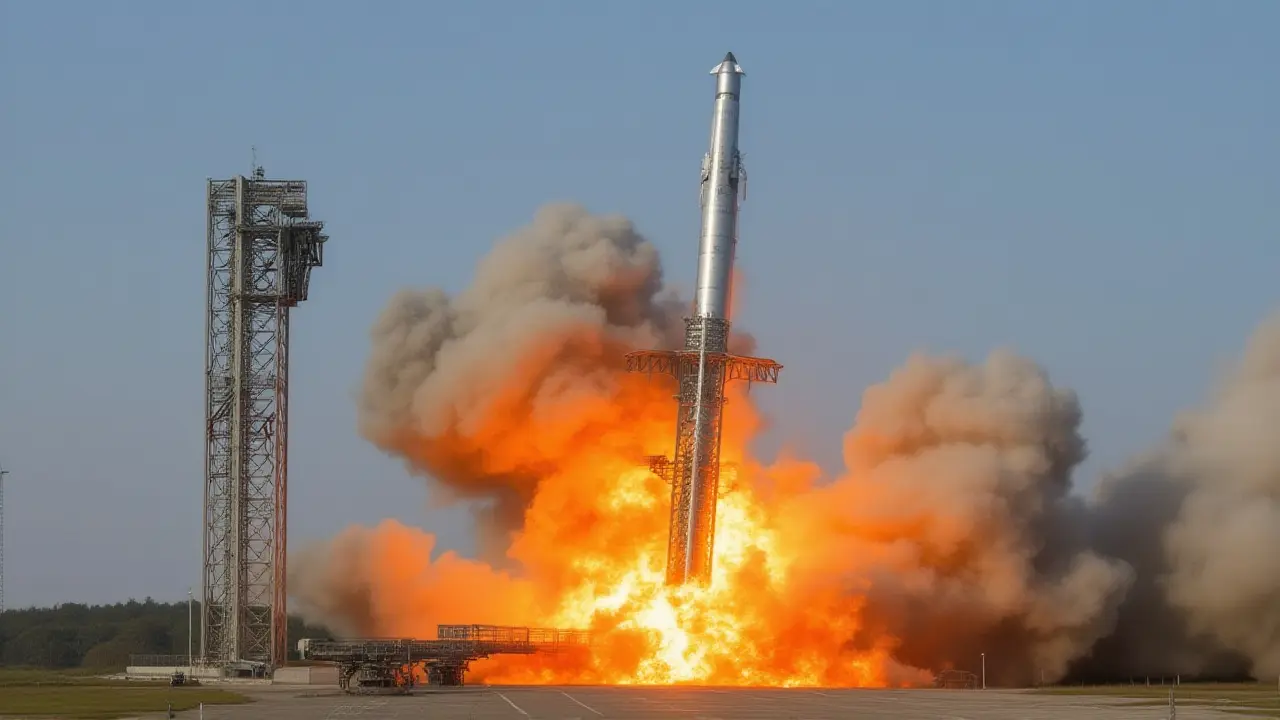 Exploze Starshipu na zemi: Elon Musk hlásí selhání tlakového zásobníku