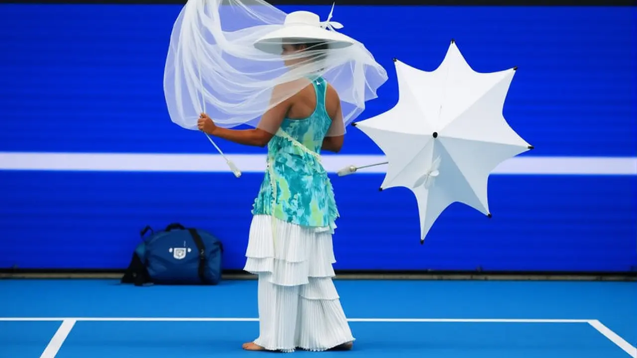 Naomi Osaka v Melbourne šokovala: Klobouk, závoj a medúza